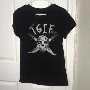 tgif friday the 13th graphic scary tee shirt